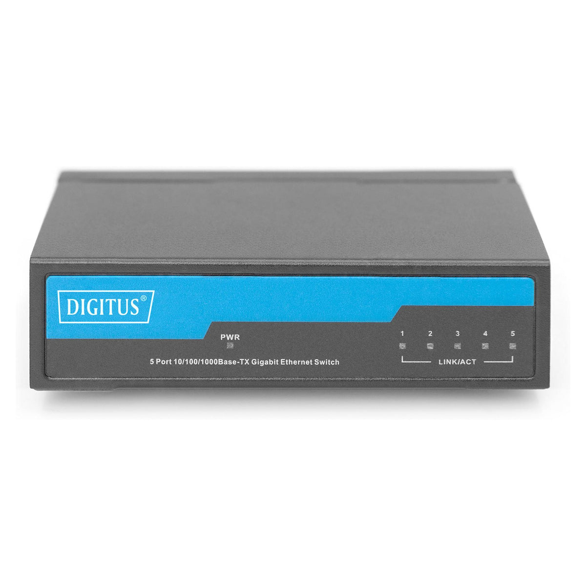 DIGITUS Switch 5-Port Gigabit Unmanaged Metallgehäuse schw