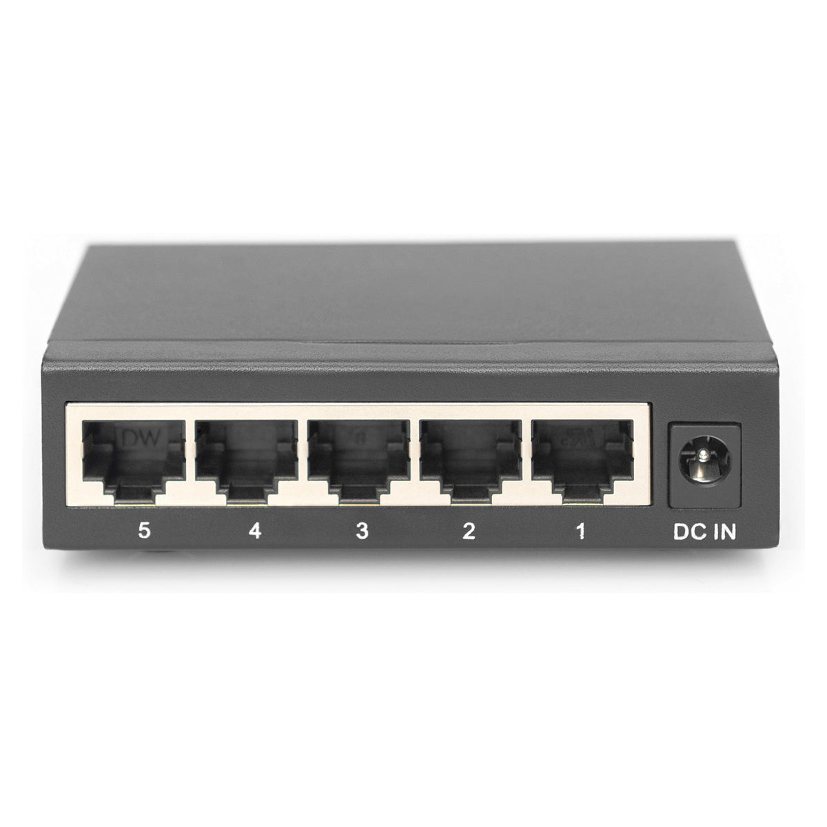 DIGITUS Switch 5-Port Gigabit Unmanaged Metallgehäuse schw