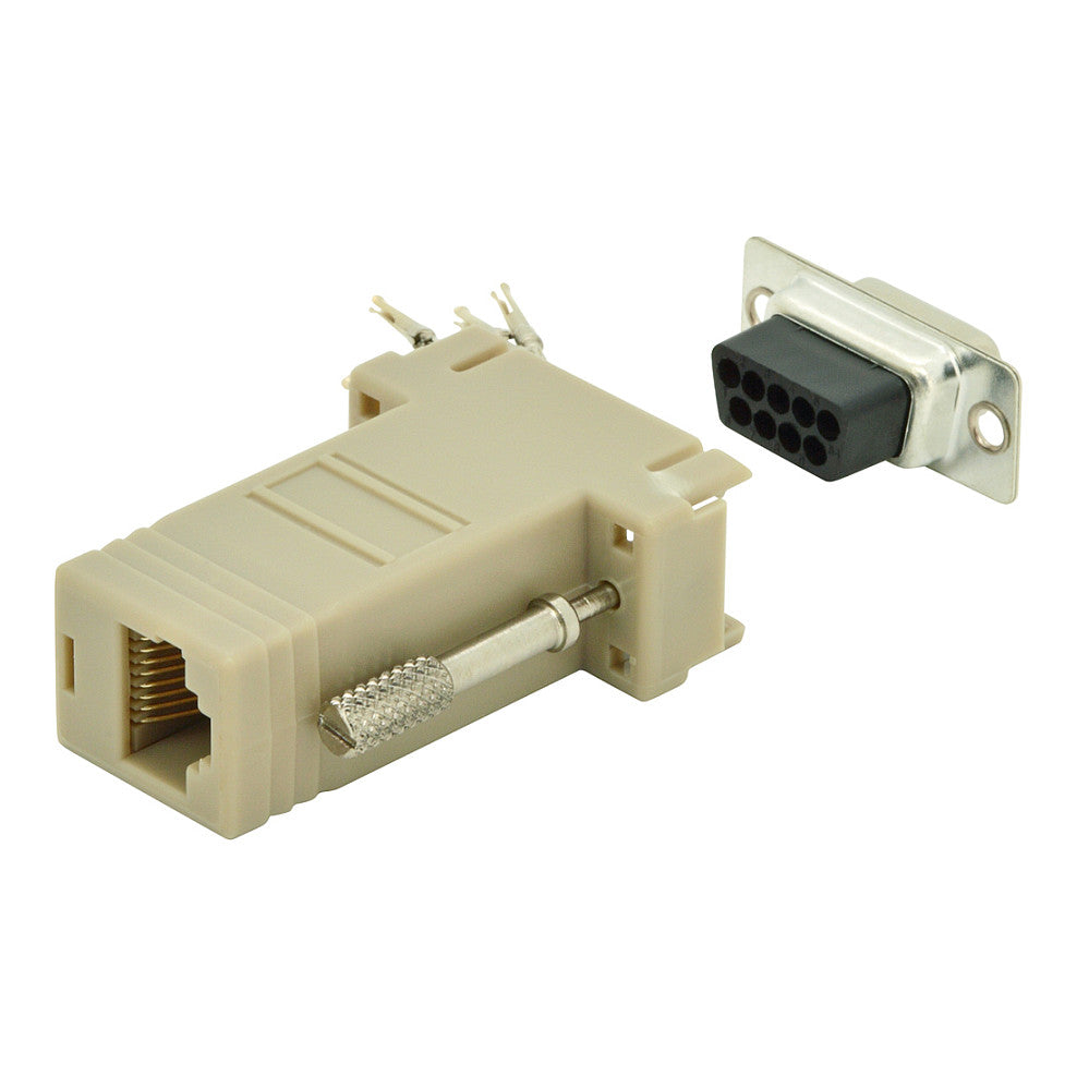 DIGITUS RS 232 Adapter, DB9, RJ45, Modular DB9 F, RJ45 F