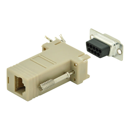 DIGITUS RS 232 Adapter, DB9, RJ45, Modular DB9 F, RJ45 F