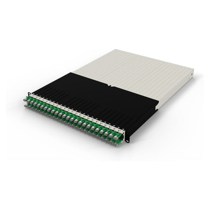 Patchbox patchbox.one Kabeleinzugssystem 30RU/STP (1,8 m) mit 24 Kassetten, Patchkabel Cat. 6a, U/FTP, PoE, Kabel grün