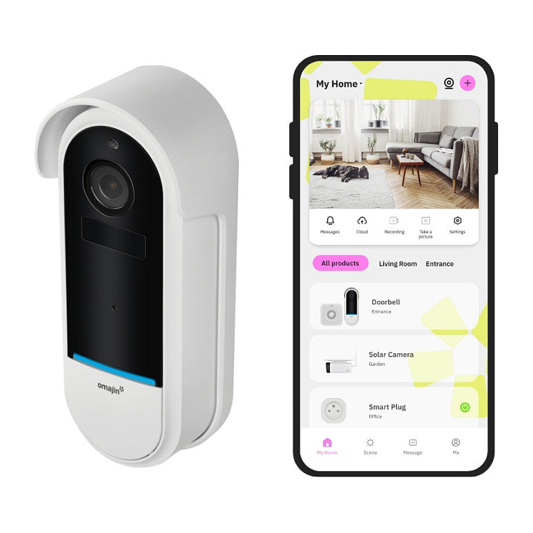 Omajin by Netatmo Kabellose Videotürklingel - Akku - Nachtsicht - inkl. Gong - weiß