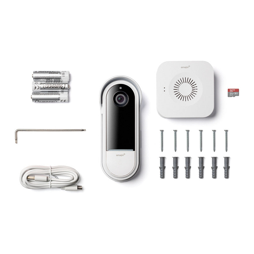 Omajin by Netatmo Kabellose Videotürklingel - Akku - Nachtsicht - inkl. Gong - weiß
