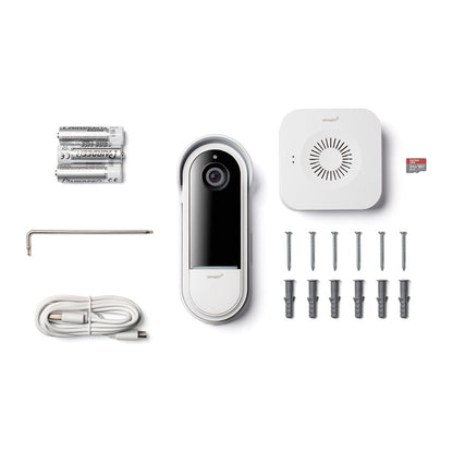 Omajin by Netatmo Kabellose Videotürklingel - Akku - Nachtsicht - inkl. Gong - weiß