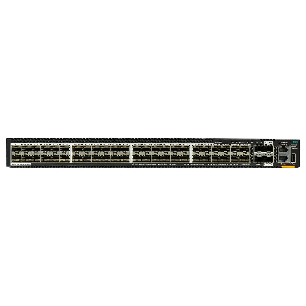 HPE Aruba Networking CX 6300M 48p SFP 1G 2p SFP56 50G 2p SFP28 25G MACsec Switch