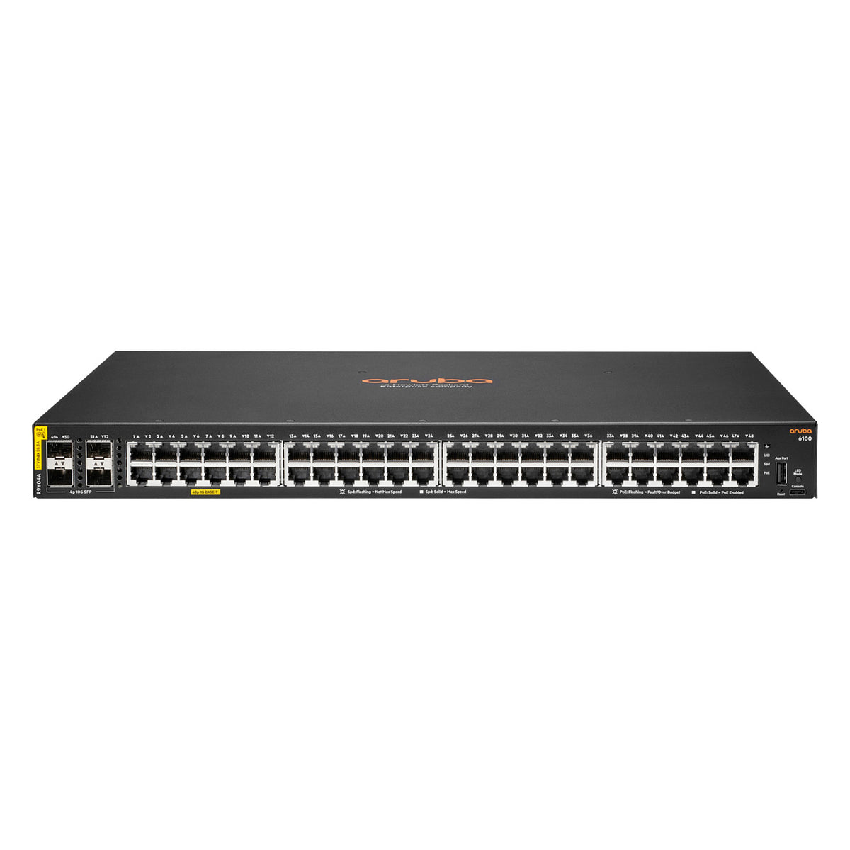 HPE Aruba Networking CX 6100 48G Class4 PoE 4SFP+ 740W Switch