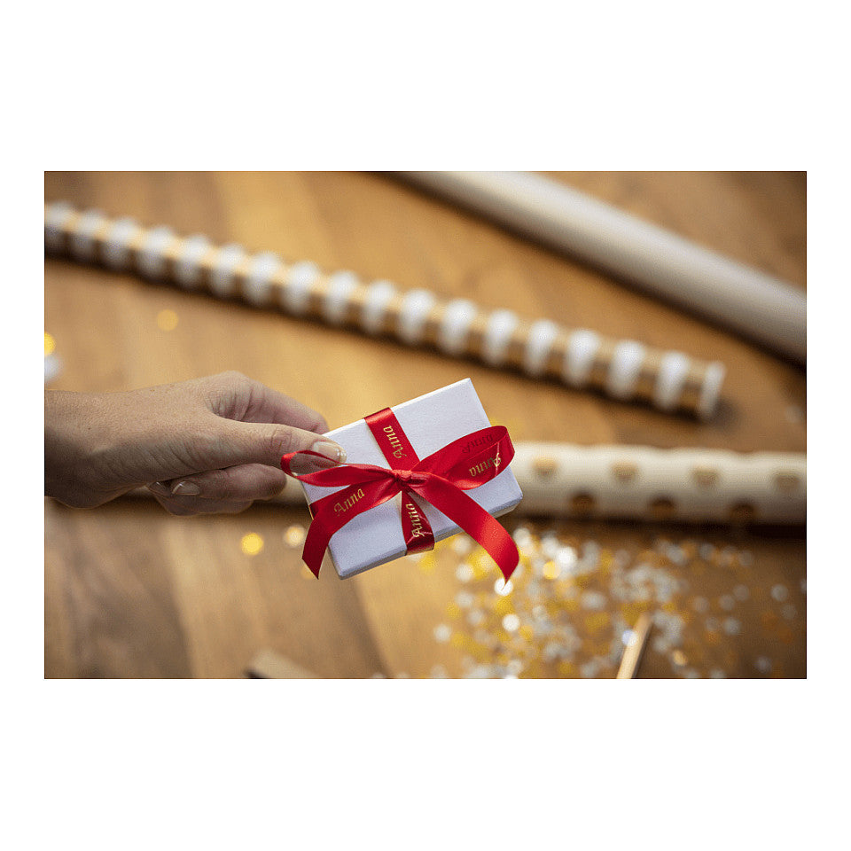 Brother TZe-RW34 P-touch textiles Schriftband gold auf weinrot 12mm x 4m
