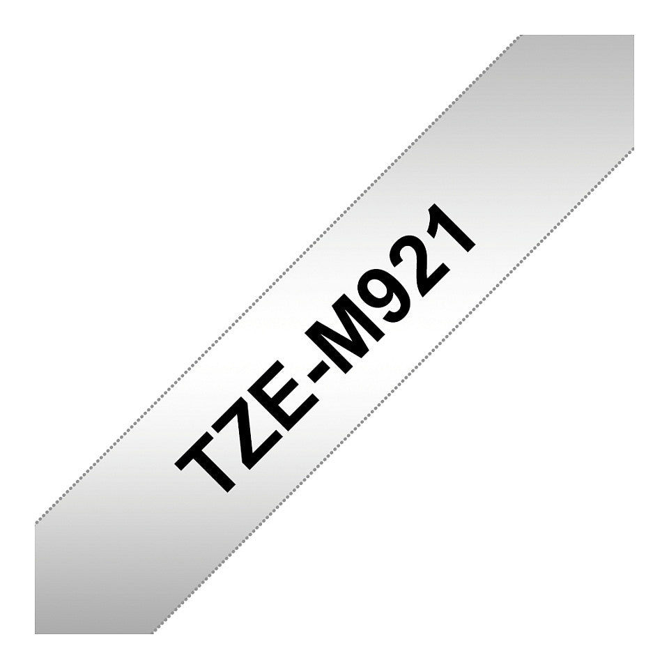Brother P-Touch TZE-M921 schwarz auf silber-metallic matt Rolle (0,9 cm x 8 m)