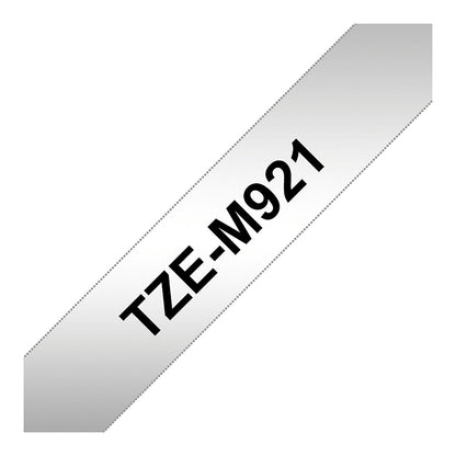 Brother P-Touch TZE-M921 schwarz auf silber-metallic matt Rolle (0,9 cm x 8 m)
