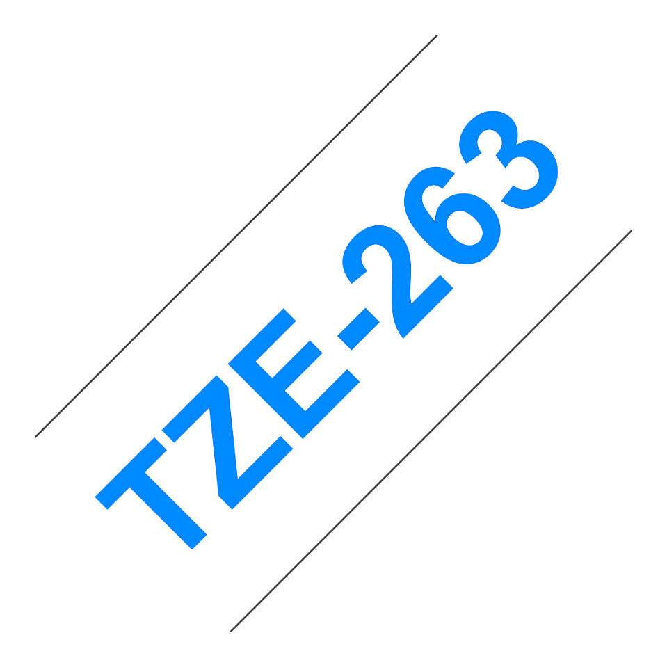 Schriftbandkassette Brother 36mmx8m weiß/blau TZE263