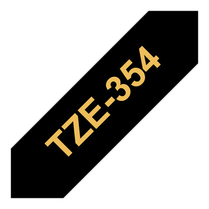Schriftbandkassette Brother 24mm schwarz/gold TZE354