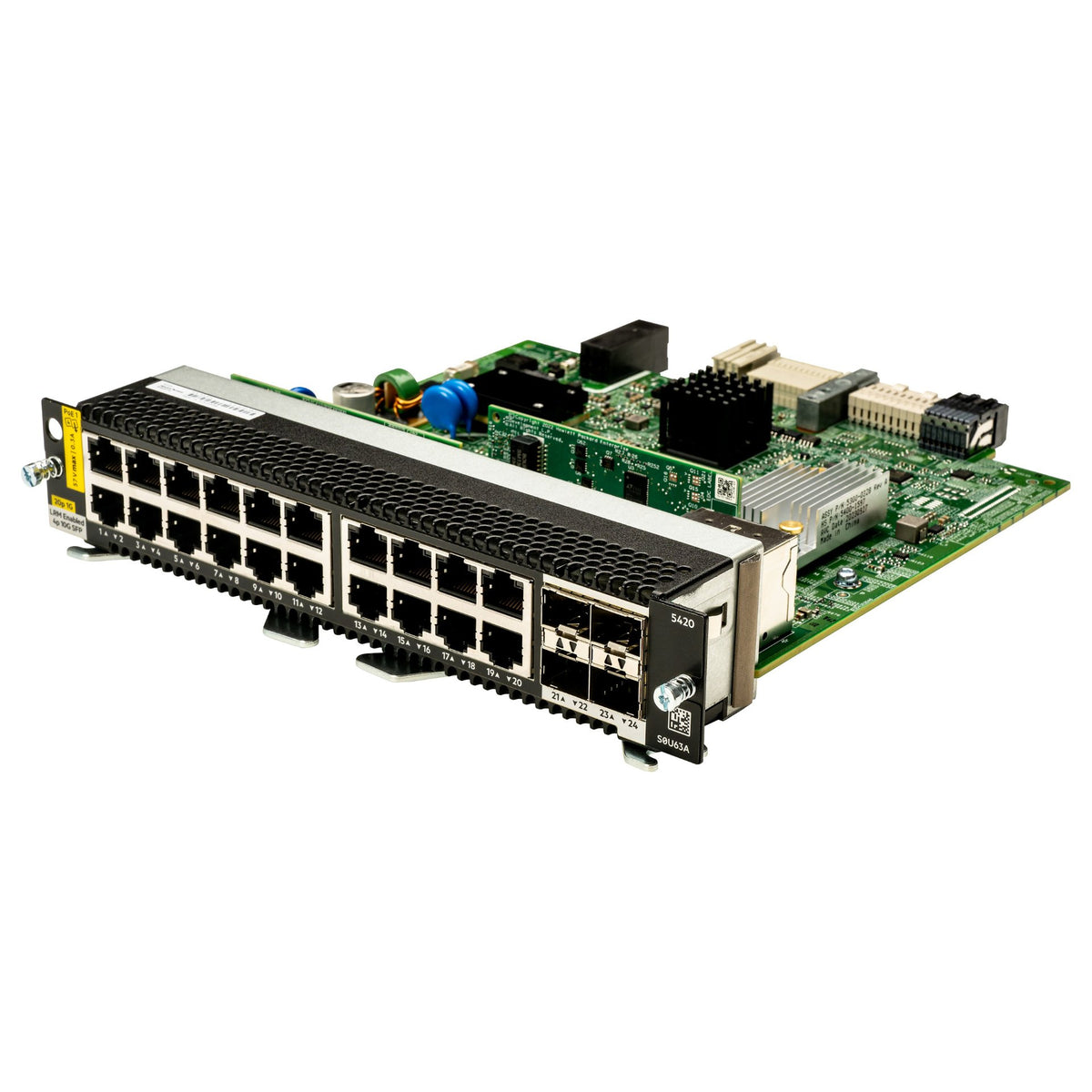 HPE Aruba Networking CX 5420 20p 10M/100M/1G Class4 PoE 4p SFP+ 1G/10G LRM Module