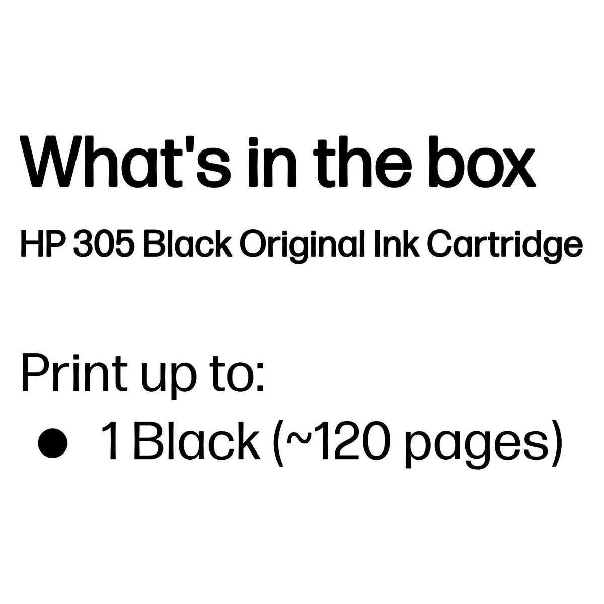 HP 305 - 2 ml - Schwarz - original - Tintenpatrone