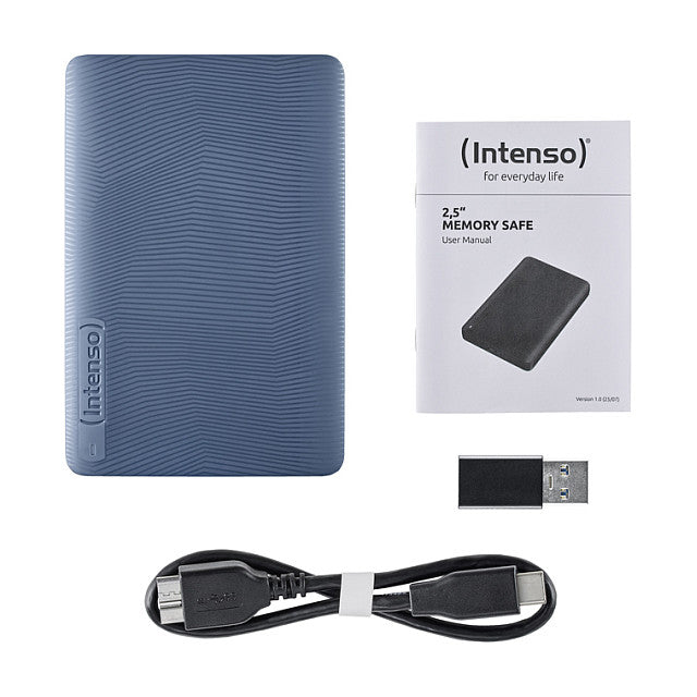 2TB Intenso Memory Safe 2 TB, Externe Festplatte (blau, extern, USB-A 3.2 Gen 1 (5 Gbit/s))