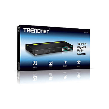 TRENDnet Switch 16 Port Gbit L2 PoE+ 250W Metall