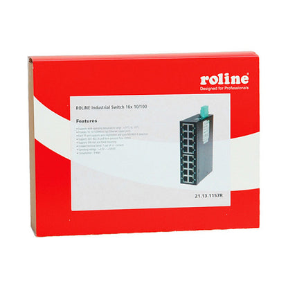 ROLINE Industrie Switch 16x RJ-45, unmanaged