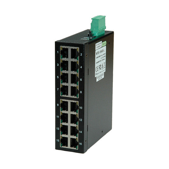 ROLINE Industrie Switch 16x RJ-45, unmanaged