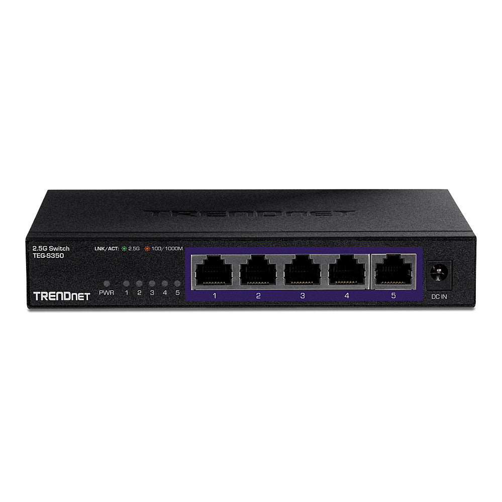 TRENDnet TEG-S350 5-Port 2.5G Switch, Unmanaged, schwarz