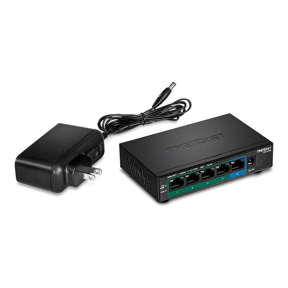 TRENDnet TPE-TG52 5-Port PoE Switch Gigabit PoE+ 32W
