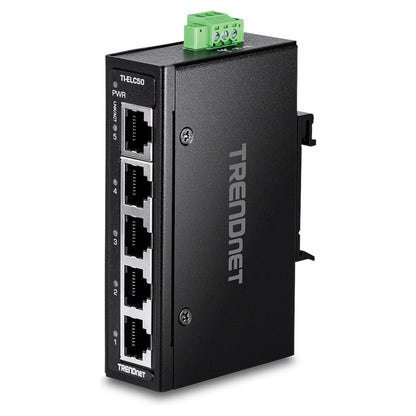 TRENDnet TI-ELC50 5-Port Ethernet Mini Switch Industrial DIN-Rail