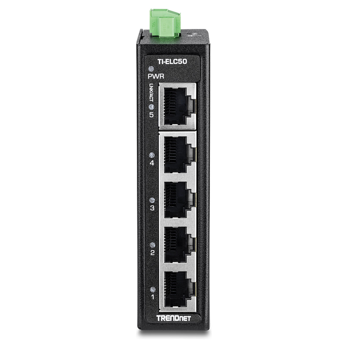 TRENDnet TI-ELC50 5-Port Ethernet Mini Switch Industrial DIN-Rail