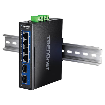 TRENDnet TI-G5062 Industrial DIN-Rail Switch 6-Port 2.5G mit 10G SFP+ Ports