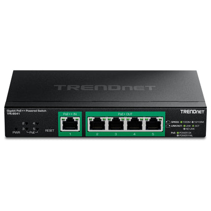 TRENDnet TPE-B541 Gigabit PoE++ Powered 5-Port Managed Switch PoE Passthrough