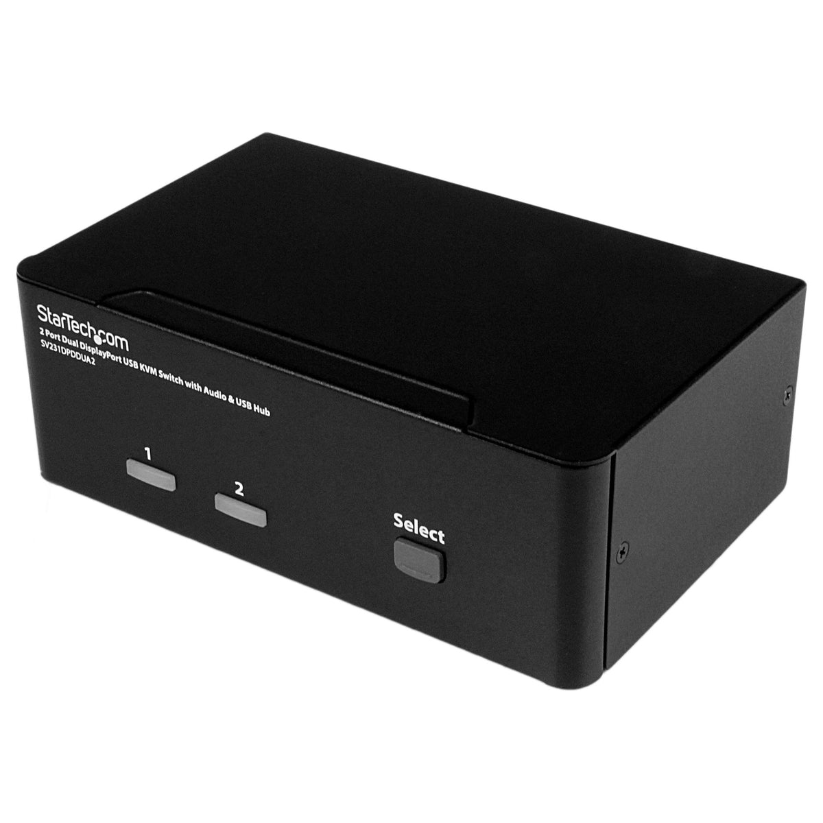STARTECH.COM DisplayPort KVM Switch - 2 Port - Dual-Display - 4k 60hz - USB Hub - Audio and Microphone