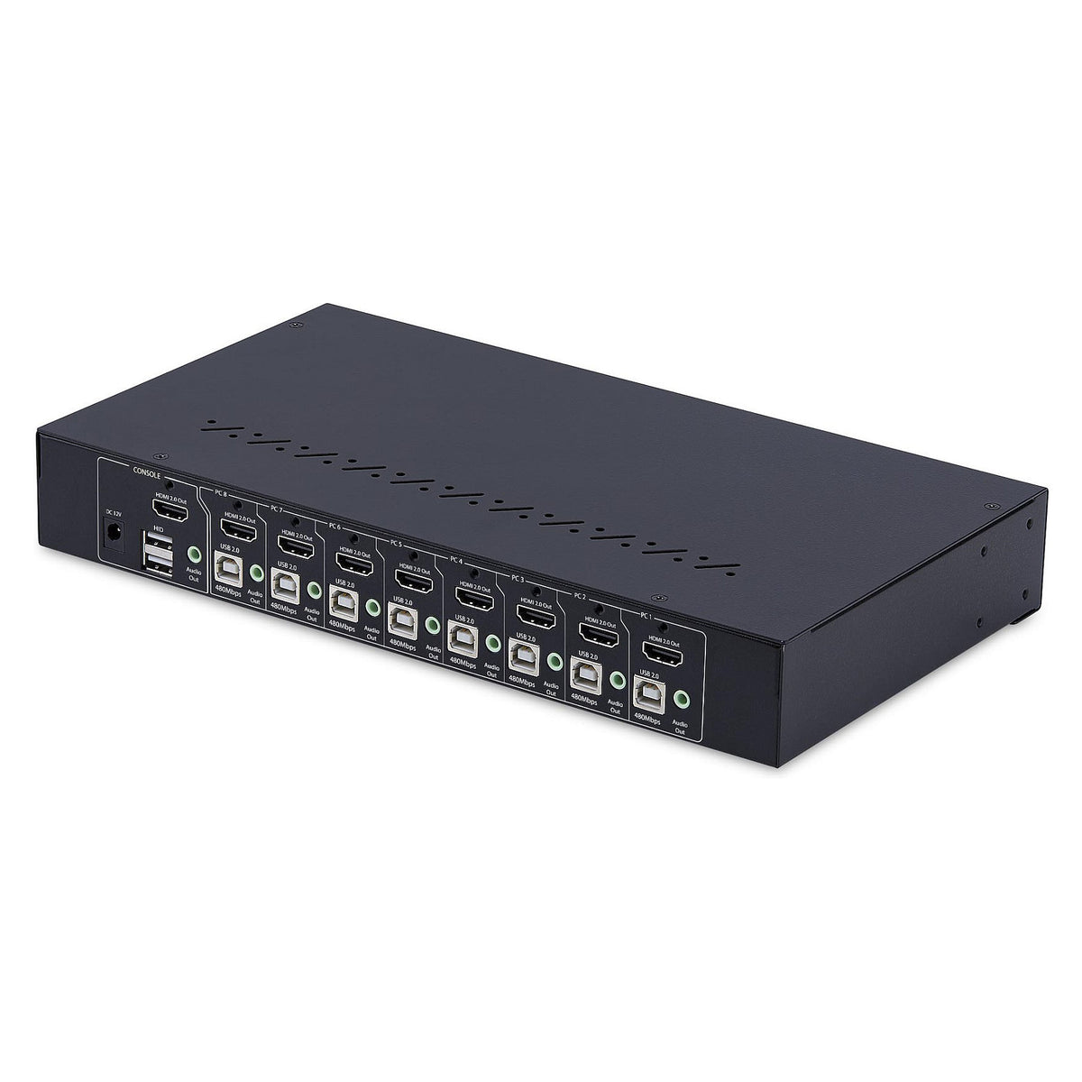 StarTech.com 8-Port HDMI KVM Switch w/1U Rack Mount Kit, 4K 60Hz