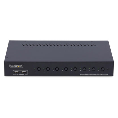 StarTech.com 8-Port HDMI KVM Switch w/1U Rack Mount Kit, 4K 60Hz