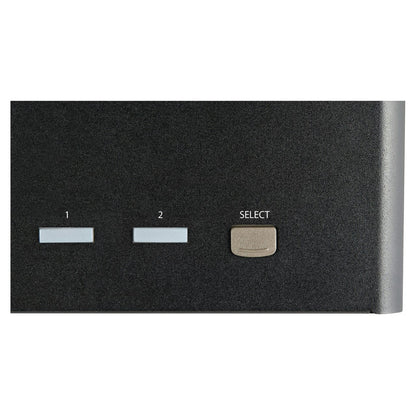 StarTech.com 2 Port DisplayPort KVM Switch - 4K 60 Hz UHD HDR - DP 1.2 KVM Umschalter mit USB 3.0 Hub mit 2 Anschlüssen (5 Gbit/s)
