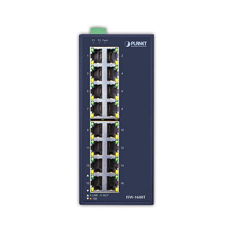 PLANET Industrial 16-Port 10/100/TX Switch
