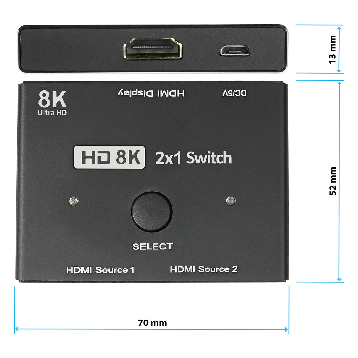 Good Connections HDMI 2.1 Switch 2-fach direktional 8K@30Hz