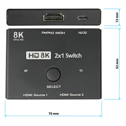 Good Connections HDMI 2.1 Switch 2-fach direktional 8K@30Hz