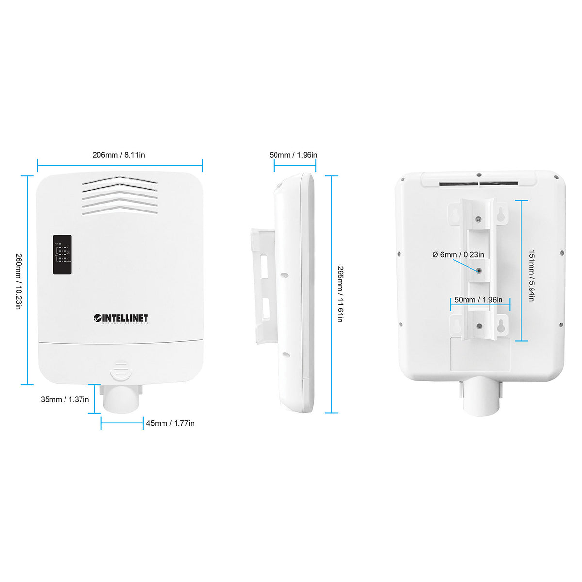 INTELLINET Outdoor 5-Port Gig PoE Switch Passthrough