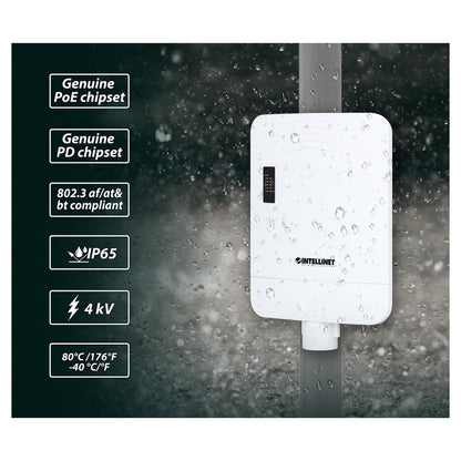 INTELLINET Outdoor 5-Port Gig PoE Switch Passthrough
