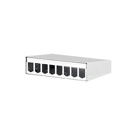 METZ CONNECT Modul AP-Gehuse 8 Port reinweiss RAL9010