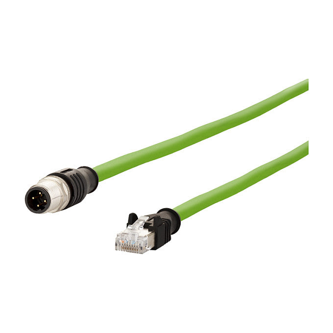 METZ CONNECT Verbindungsleitung M12 ST-RJ45 ST 4-pol D-kodiert gerade-gerade Schleppkette Torsion 1m