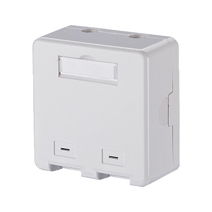METZ CONNECT Keystone Anschlussdose AP 2 Port unbestuckt reinweiss
