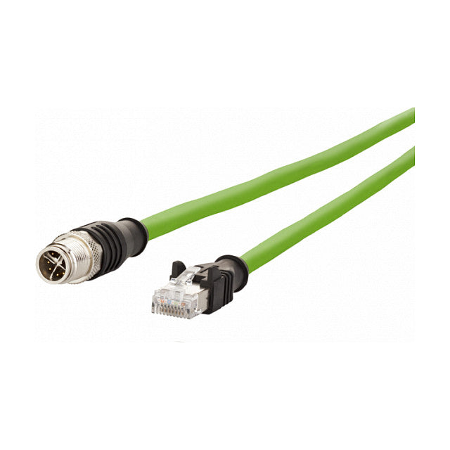 METZ CONNECT Verbindungsleitung M12 ST-RJ45 ST 8-pol X-kodiert gerade-gerade 5m