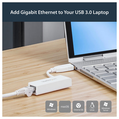 StarTech USB 3.0 auf Gigabit Ethernet Lan Adapter - 10/100/1000 NIC Netzwerkadapter - USB SuperSpeed auf RJ45 Stecker/Buchse