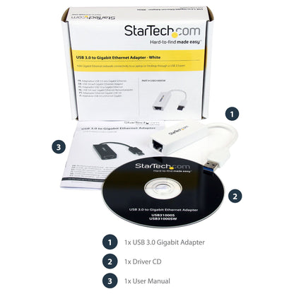StarTech USB 3.0 auf Gigabit Ethernet Lan Adapter - 10/100/1000 NIC Netzwerkadapter - USB SuperSpeed auf RJ45 Stecker/Buchse