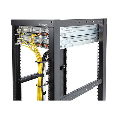 StarTech 1U Vertical Server Rack Cable Management D-Ring Hook 1.8x3.9in 4.5x10cm