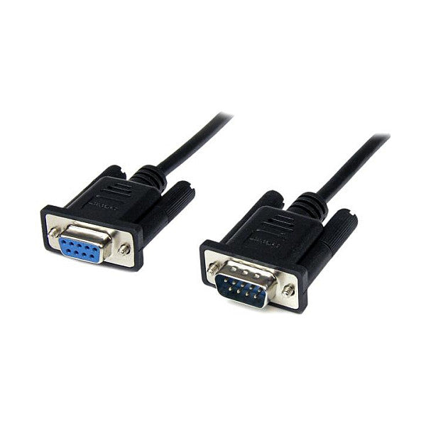StarTech 2m Black DB9 RS232 Serial Null Modem Cable F/M
