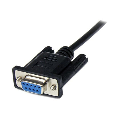 StarTech 2m Black DB9 RS232 Serial Null Modem Cable F/M