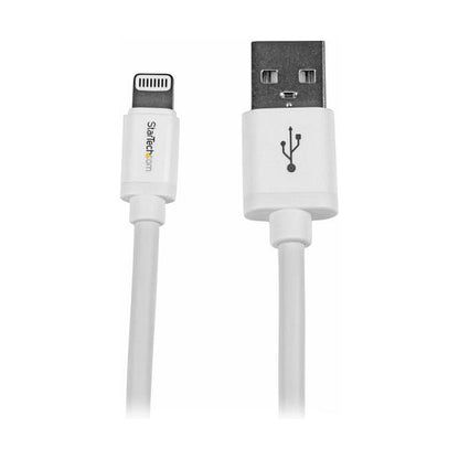StarTech 2m 6ft Long White Apple 8-pin Lightning Connector to USB Cable for iPhone / iPod / iPad