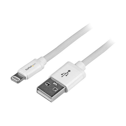 StarTech 2m 6ft Long White Apple 8-pin Lightning Connector to USB Cable for iPhone / iPod / iPad