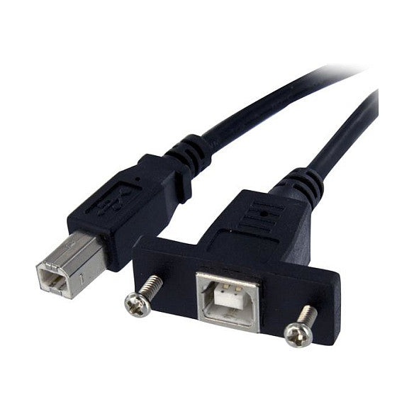 StarTech 3 ft Panel Mount USB Cable B to B - F/M
