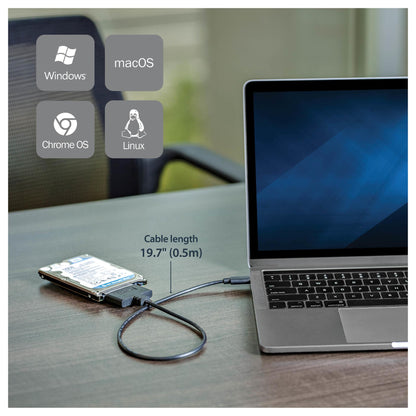 StarTech USB 3.1 Gen 2 to 2.5in SATA Adapter with Integrated Cable Typ