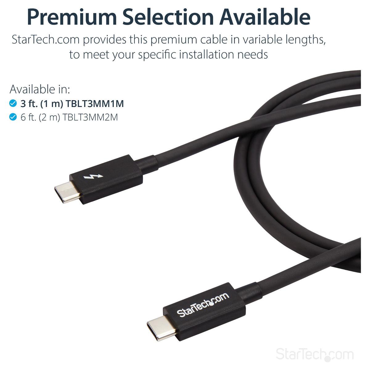 StarTech 1m Thunderbolt 3 20Gbps USB-C Cable - Thunderbolt USB and DisplayPort Compatible